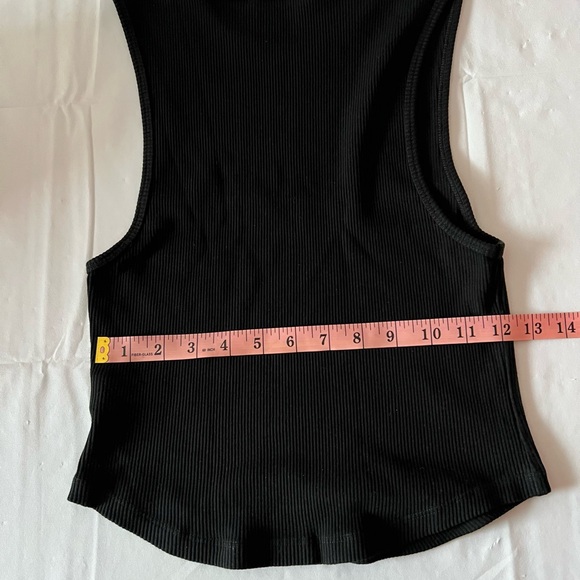 Agolde Black Ribbed Tank Top - Picture 3 of 4